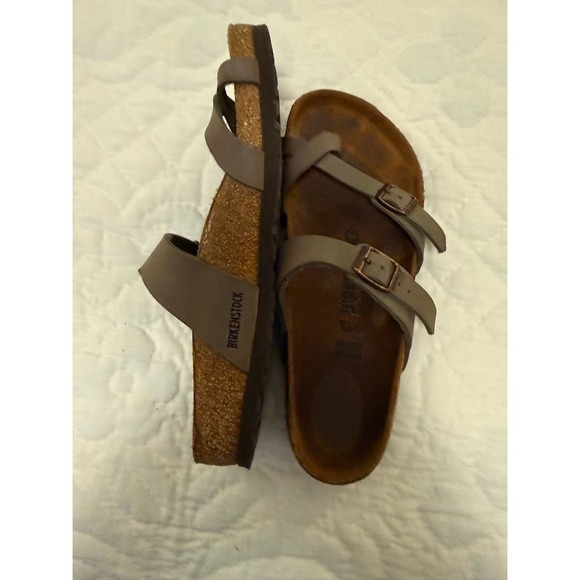 Birkenstock Mayari Thong Sandals Stone/Mocha Sz 39 (EU) 8.5/9 (US) - Picture 3 of 4